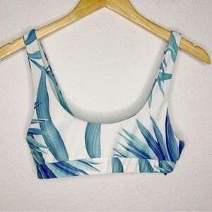 VAYA Island Bijou Scoop Neck Bikini Swim Top in Palomino Print Size Large $59